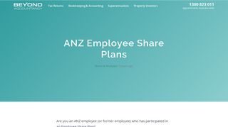ANZ Employee Share Plans | Beyond Accountancy