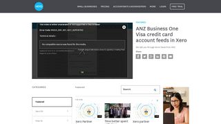 ANZ Business One Visa credit card account feeds in Xero - Xero TV