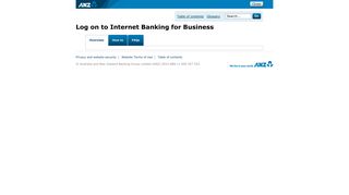 Log on to Internet Banking for Business | ANZ Internet Banking help