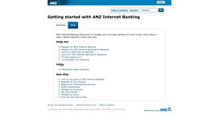 Getting started with ANZ Internet Banking