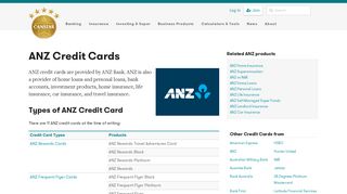 ANZ Credit Cards: Review & Compare | Canstar