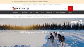ANZ Frequent Flyer Platinum credit card | Qantas Frequent Flyer