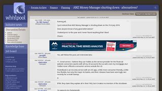 ANZ Money Manager shutting down - alternatives? - Planning ...