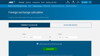 Foreign exchange calculator | FX rates for NZD | ANZ