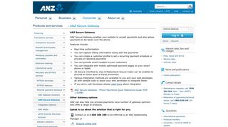 ANZ Secure Gateway | ANZ