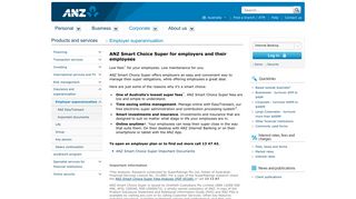 Employer superannuation services | ANZ