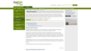 Employer super - EasyTransact I OnePath Australia
