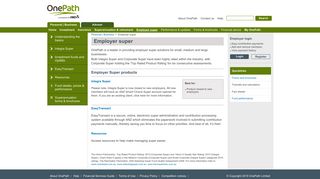 Personal | Business - Employer super - OnePath