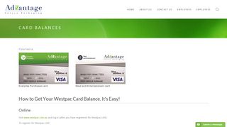 Card Balances - Advantage Salary Packaging