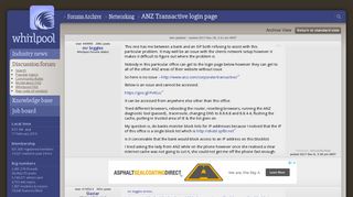 ANZ Transactive login page - Networking - Whirlpool Forums