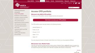 Access CPD portfolio - ANZCA