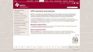 CPD standard and policies - ANZCA