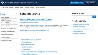 Accessibility for Ontarians with Disabilities Act (AODA)
