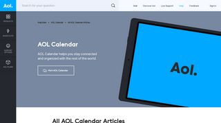 AOL Calendar Articles - AOL Help