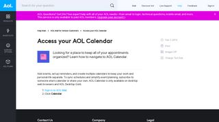 AOL Calendar FAQs - AOL Help