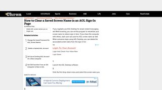 How to Clear a Saved Screen Name in an AOL Sign-In Page | Chron ...