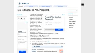 How to Change an AOL Password - The Tech-FAQ