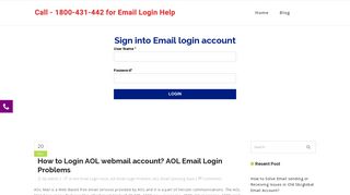 How to Login AOL webmail account? AOL Email Login Problems