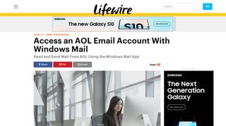 How to Set up AOL Mail in Windows Mail - Lifewire