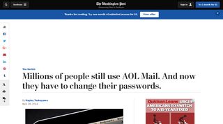 Millions of people still use AOL Mail. And now they have to change ...