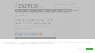 AOL sign up and log in: How to create an AOL email ... - Daily Express