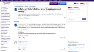 AOL Login History, Is there a way to access account activity ...