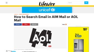 How to Search Email in AIM or AOL Mail - Lifewire