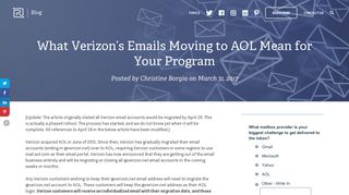 What Verizon's Emails Moving to AOL Mean for Your Program | Return ...