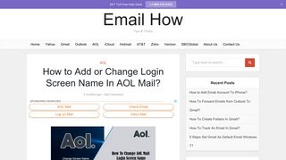 8 Steps To Add/Change Login Screen Name In AOL Mail - Check Now