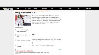 Hiding My Name on AOL | Chron.com