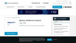 AOLMail for Facebook Mashup | ProgrammableWeb