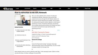 How to Advertise on the AOL Network | Chron.com