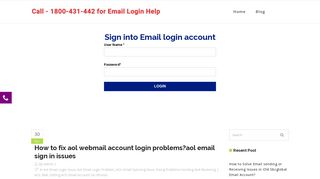 How to fix aol webmail account login problems?aol email sign in issues