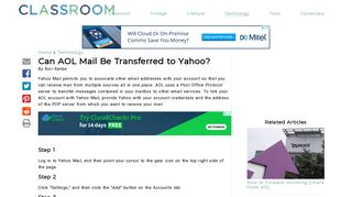 Can AOL Mail Be Transferred to Yahoo? | Synonym