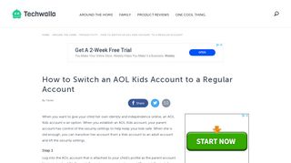 How to Switch an AOL Kids Account to a Regular Account ...