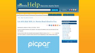 Let AOL Kids' KOL Jr. Stories Read Aloud to You | Dyslexia Help at ...