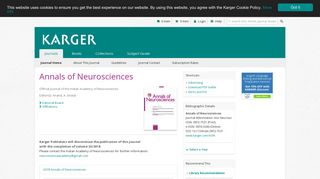 Annals of Neurosciences - Home - Karger Publishers
