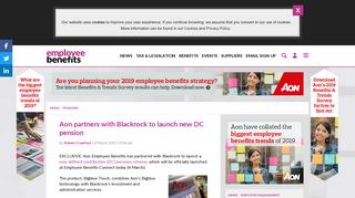 Aon partners with Blackrock to launch new DC pension - Employee ...