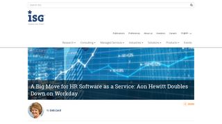 Aon Hewitt Doubles Down on Workday - ISG