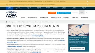 Online FIRC System Requirements - AOPA