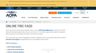 eFIRC FAQs - AOPA