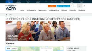 In Person Flight Instructor Refresher Courses - AOPA