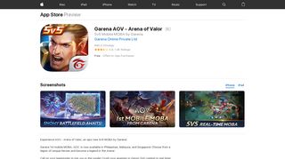 Garena AOV - Arena of Valor on the App Store - iTunes - Apple