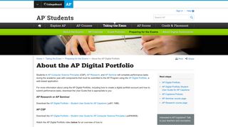 AP Digital Portfolio - AP Students
