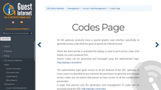 Codes Page | Guest Internet