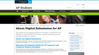 About Digital Submission for AP - AP Students