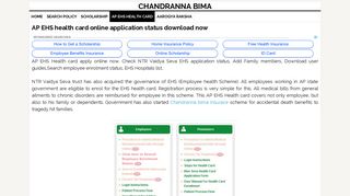 AP EHS health card online application status download now