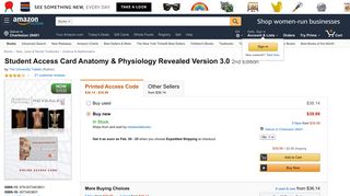 Student Access Card Anatomy & Physiology Revealed Version 3.0