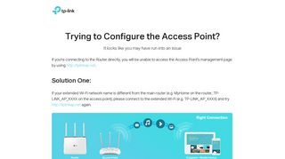 TP-Link: Trying to Configure the Access Point?