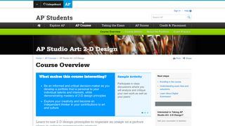 AP Studio Art: 2-D Design – Students – AP Courses – The College ...